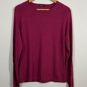 J. McLaughlin Woman's Fuchsia Crewneck Sweater